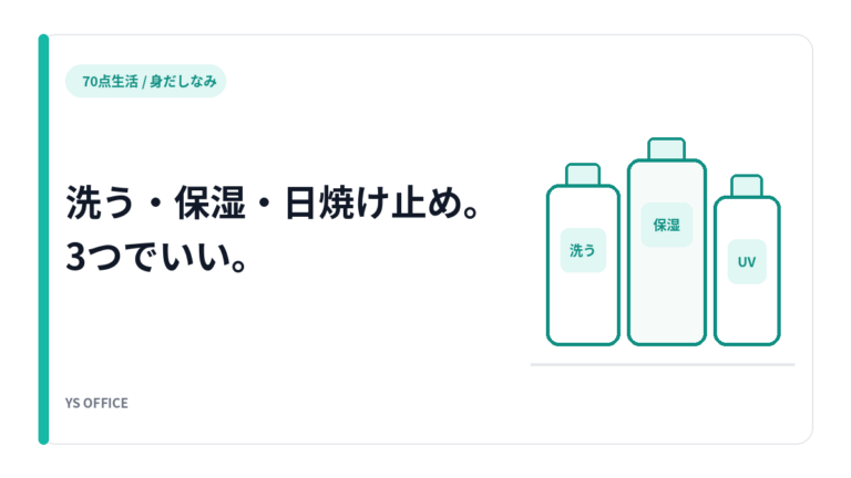 普段は3つだけ、でも『たまにはこれも』を足してる2つ